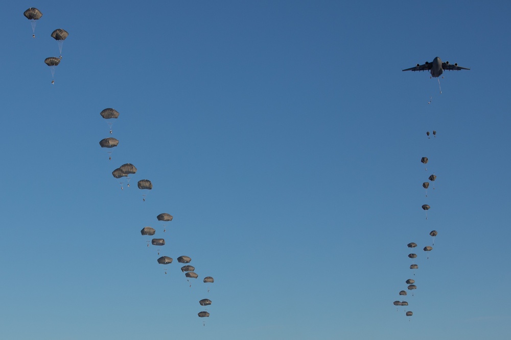 11th Airborne Division Jumps into Donnelly Training Area for JPMRC-AK 24-02