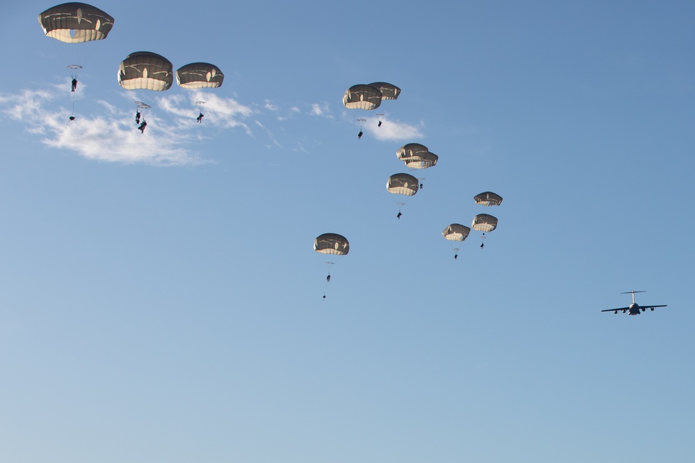 11th Airborne Division Jumps into Donnelly Training Area for JPMRC 24-02