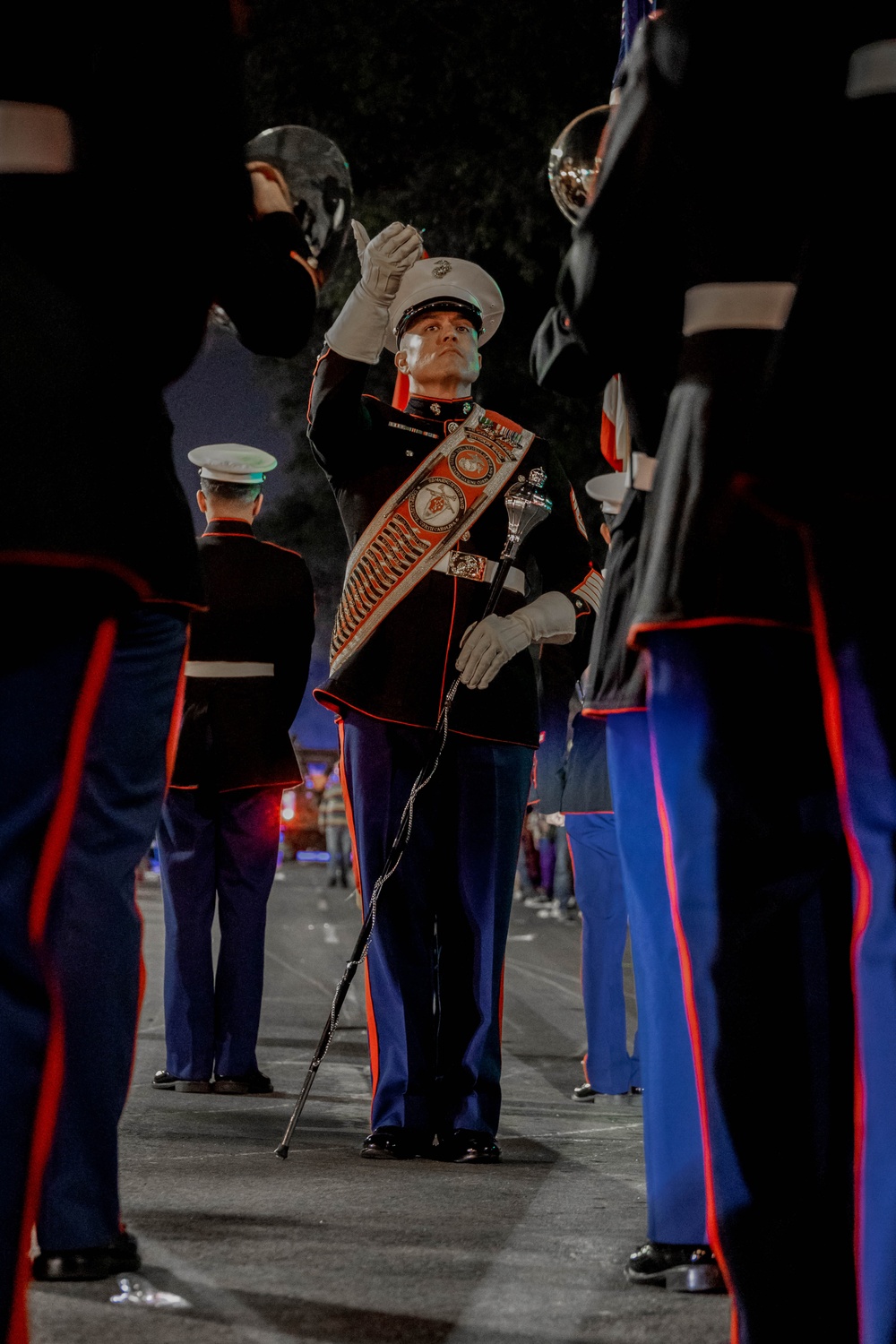 2d Marine Division Band Performs in the Knights of Chaos Parade 2024