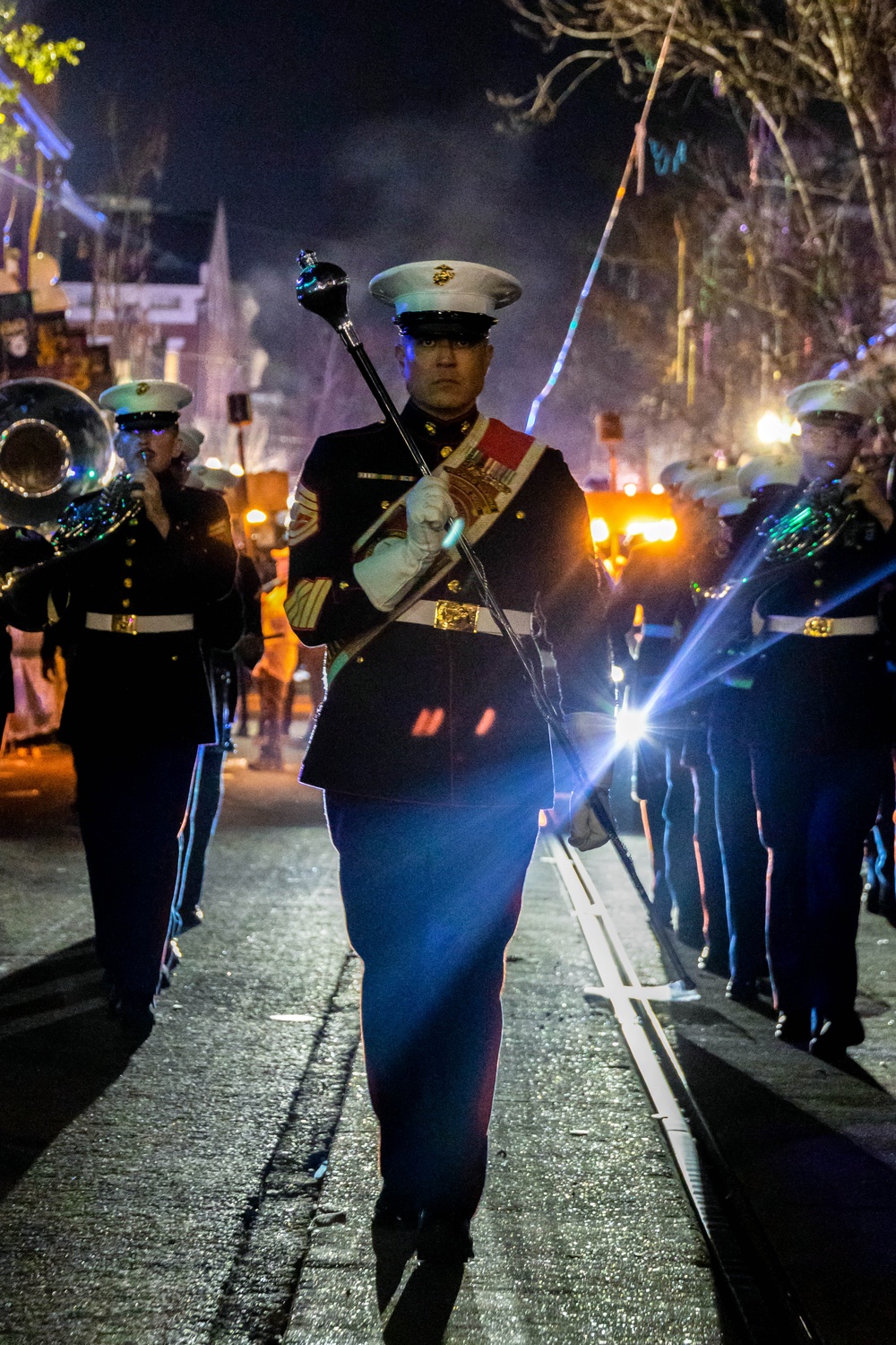 2d Marine Division Band Performs in the Knights of Chaos Parade 2024