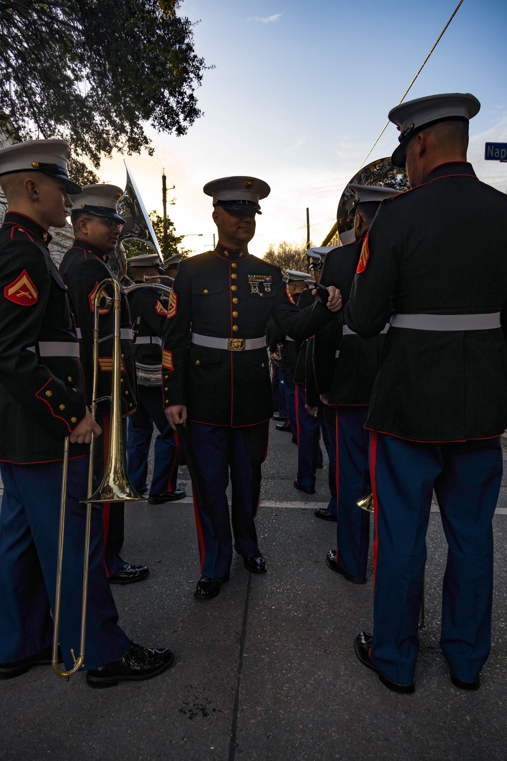 2d Marine Division Band Performs in the Knights of Chaos Parade 2024