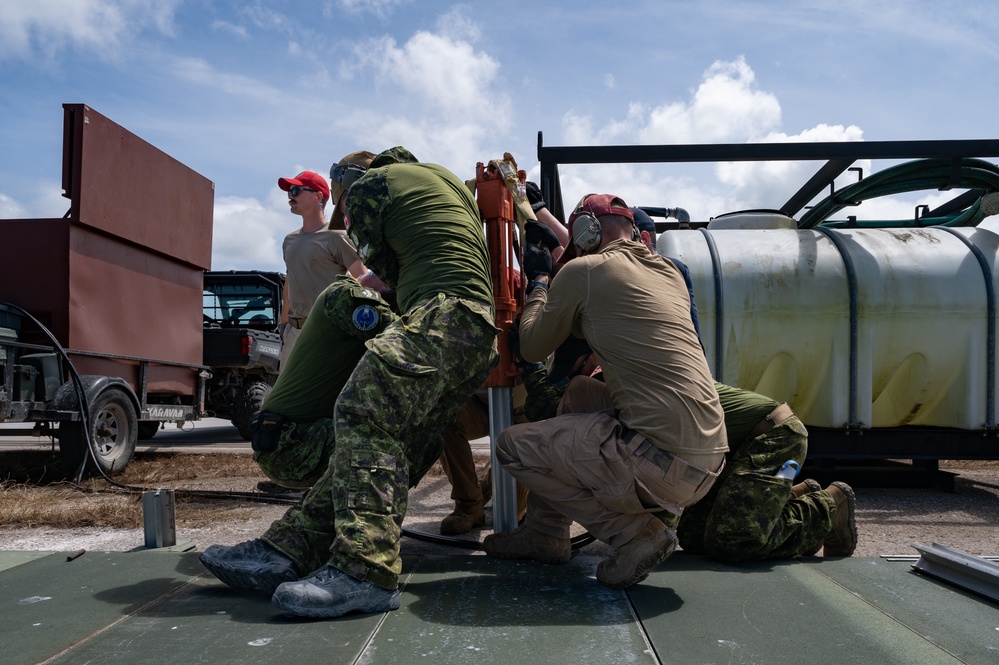 Cope North 24: U.S., RCAF engineers install AM-2 matting