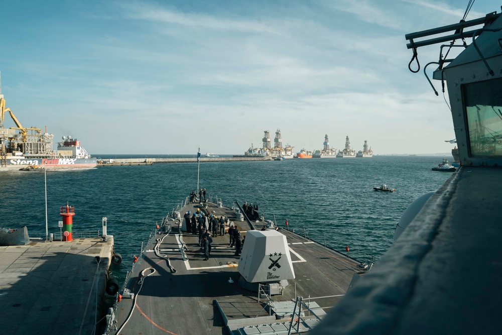 USS Delbert D. Black Departs Las Palmas, Spain.