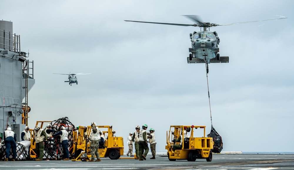 USS America Conducts a Vertical Replinishment