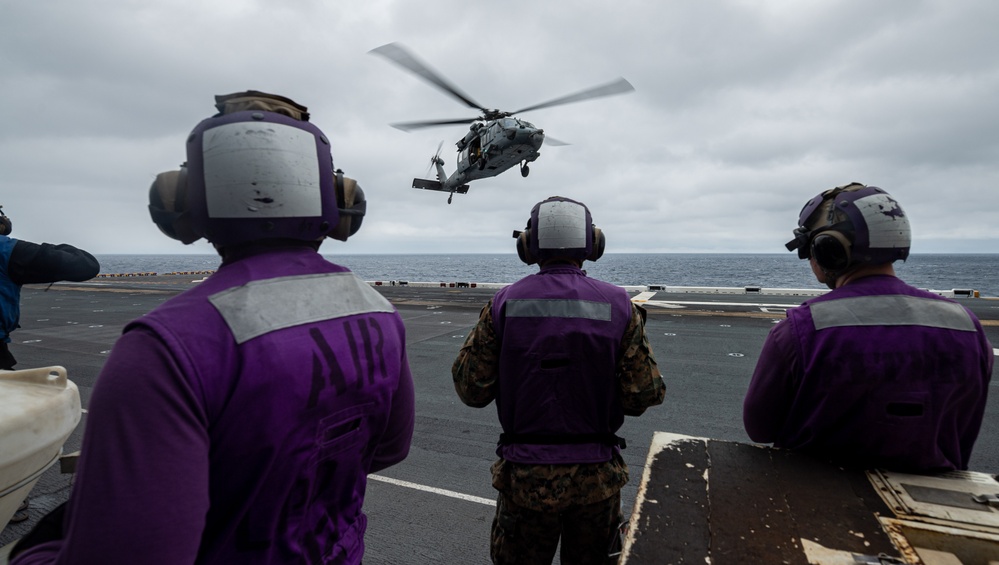 USS America Conducts a Vertical Replinishment