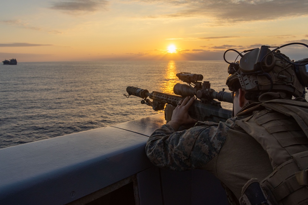 31st MEU snipers provide overwatch during VBSS