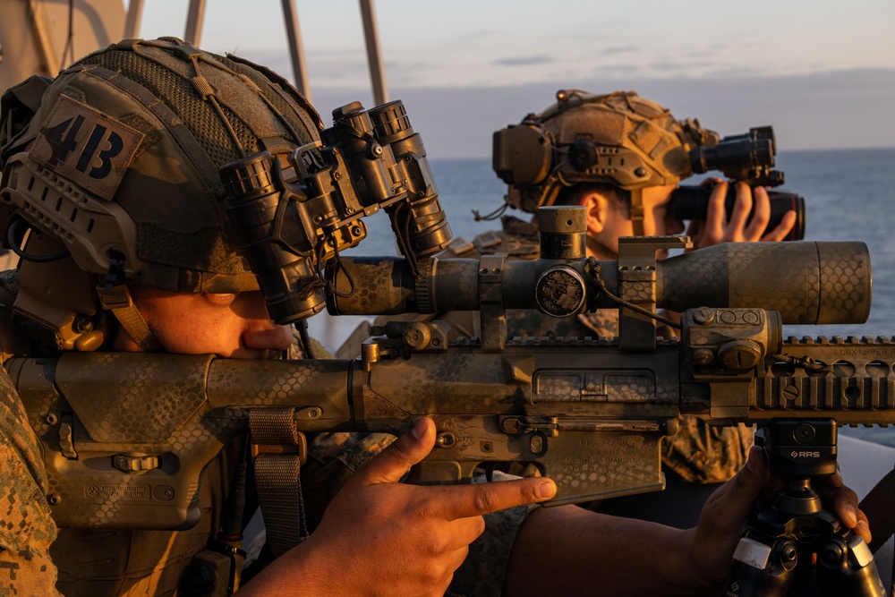 31st MEU snipers provide overwatch during VBSS