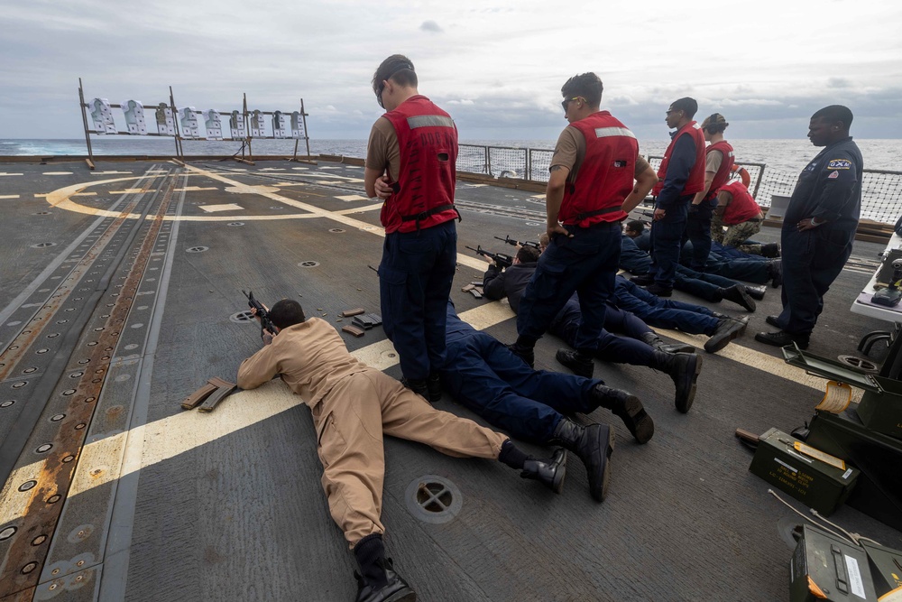 USS Dewey Small Arms Gun Shoot