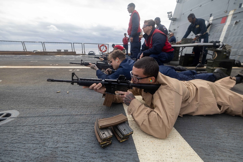 USS Dewey Small Arms Gun Shoot