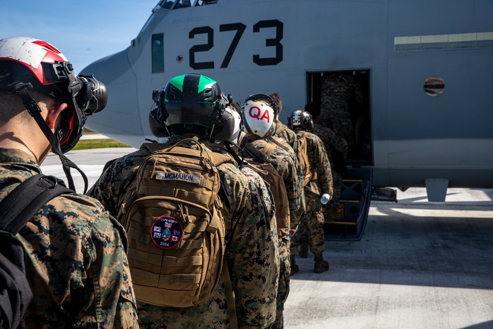 VMFA-232 travels to Tinian during Cope North 2024