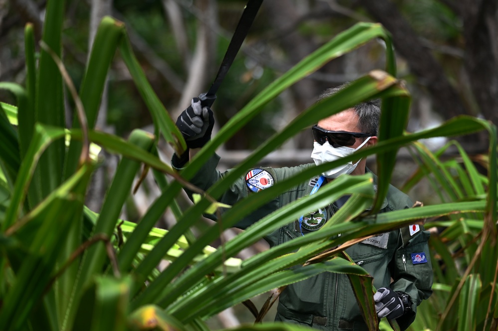 U.S. and Japan Air Self-Defense Airmen conduct Tropical Survival training during Cope North 24