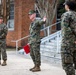 Lance Cpl. Marina Camponescki receives the Marine Corps Installations Command Marine of the Year award