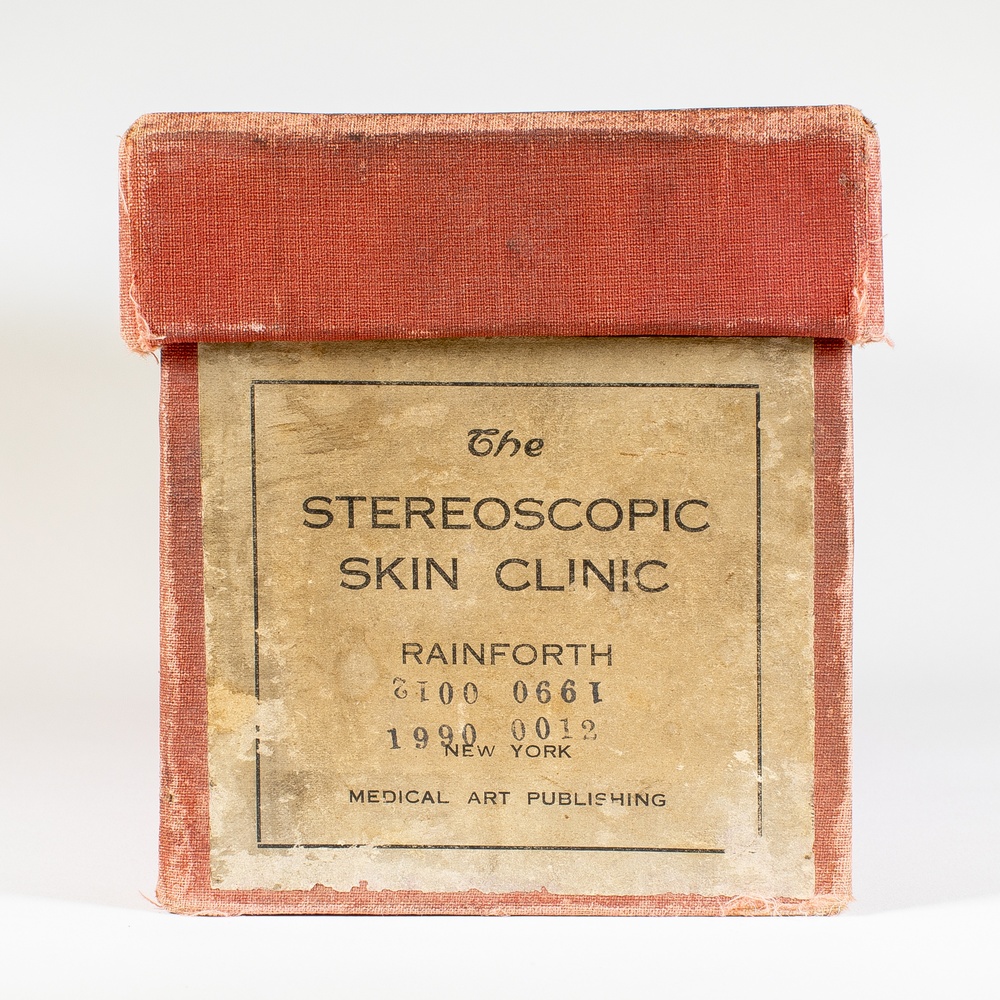 Stereoscopic card set, with stereoscope, called ‘The Stereoscopic Skin Clinic.’