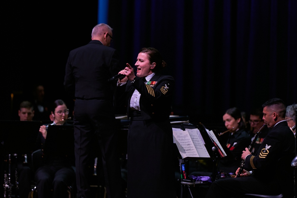 United States Navy Band performs at Pearl High School