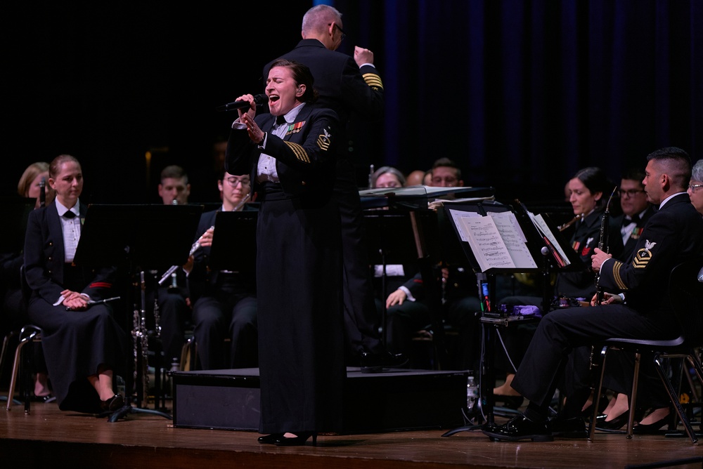 United States Navy Band performs at Pearl High School