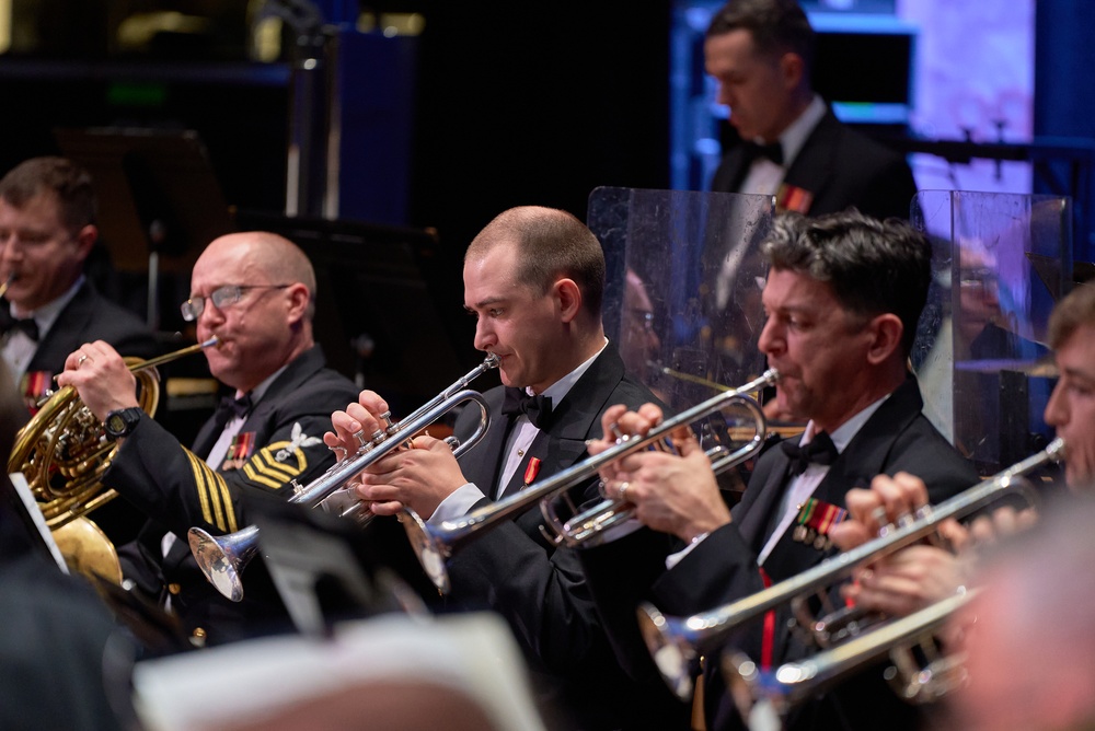 United States Navy Band performs at Pearl High School