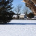 Snow falls at Joint Base Andrews
