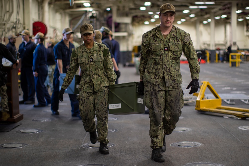 USS Tripoli Ammo Onload