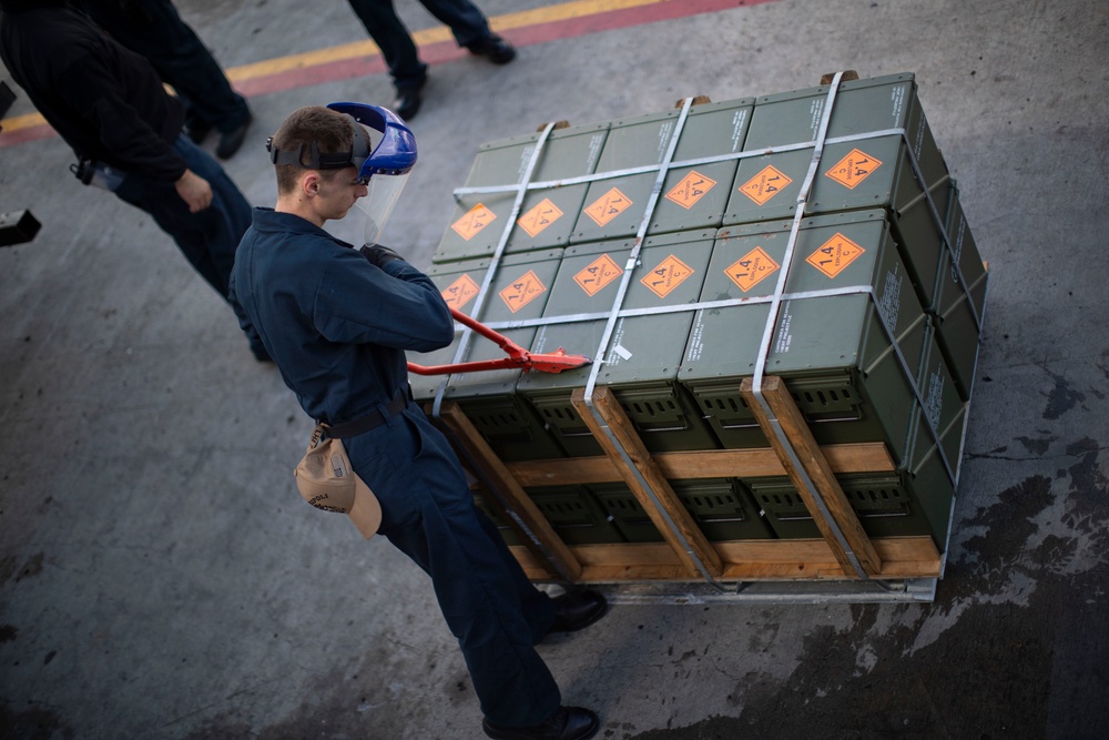 USS Tripoli Ammo Onload