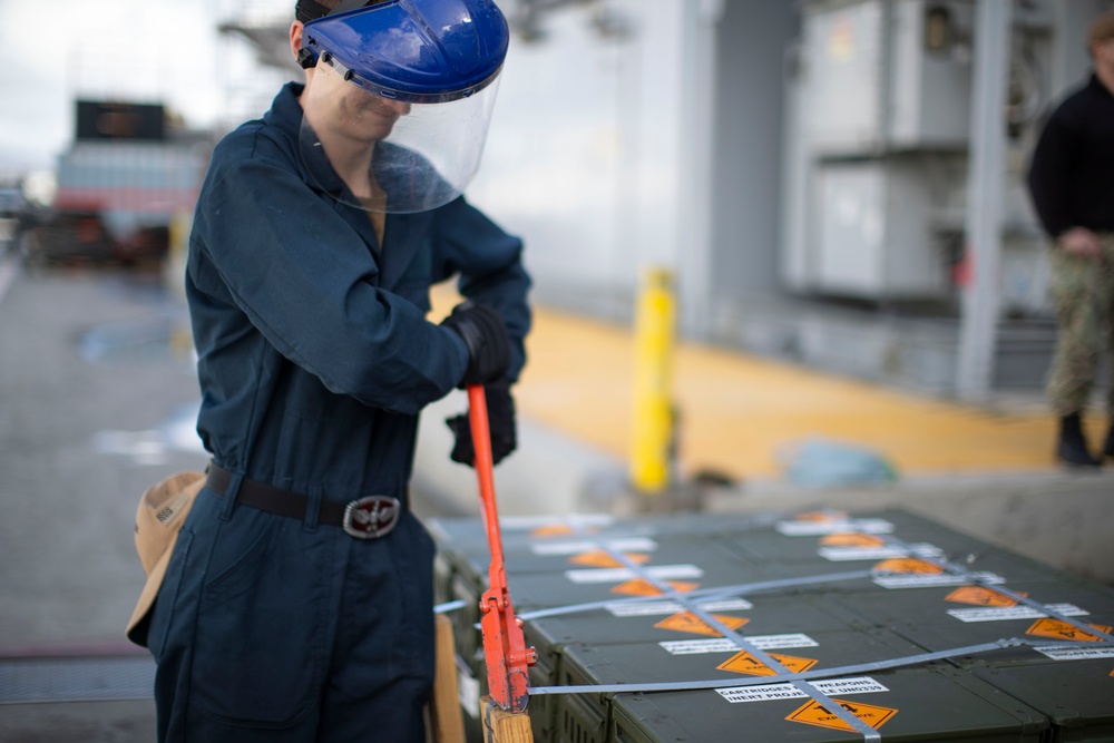 USS Tripoli Ammo Onload