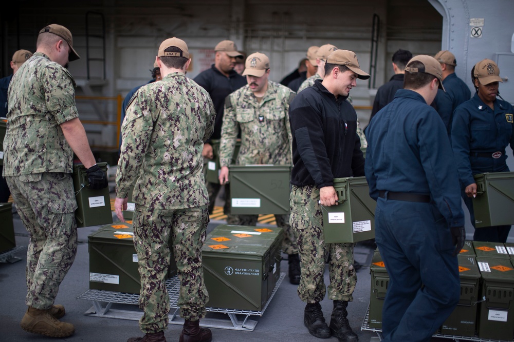 USS Tripoli Ammo Onload