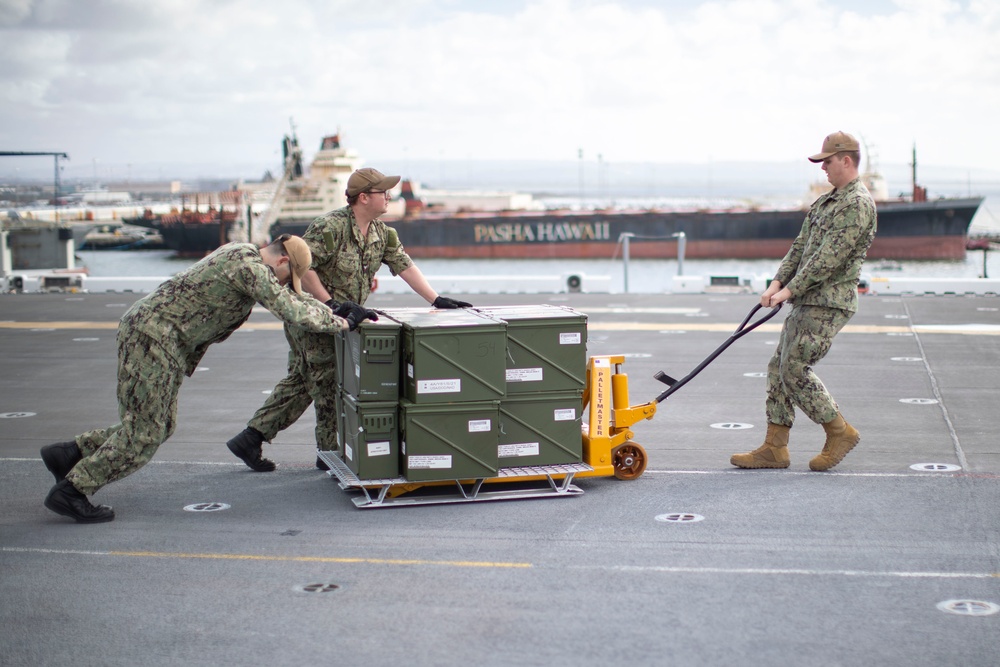 USS Tripoli Ammo Onload