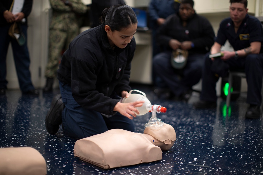 USS Tripoli CPR Training