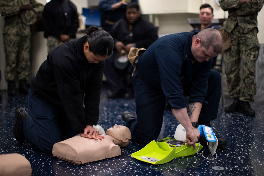 USS Tripoli CPR Training