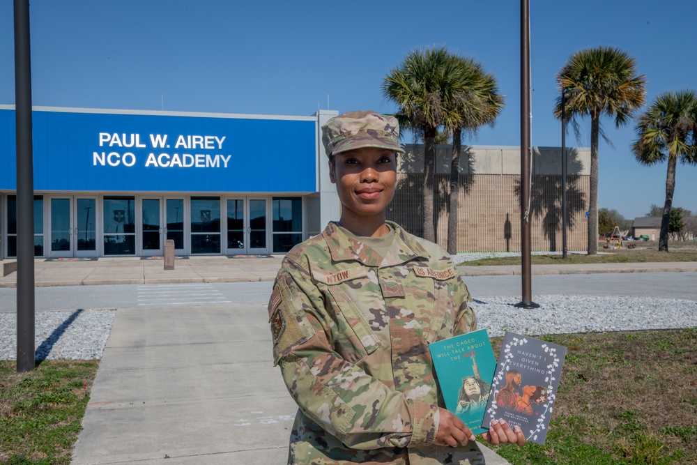 Breaking barriers with art: African American, Airman, poet