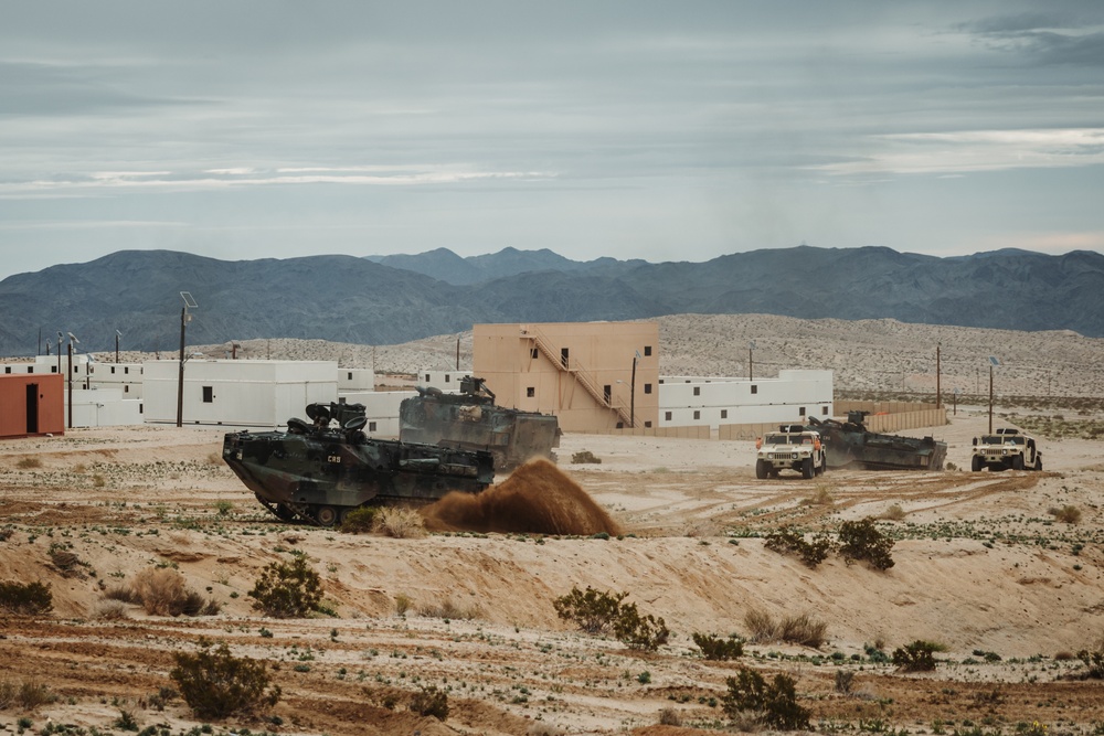 Marines with V2/6 conduct urban assaults and defensive operations at Range 220 during AFX for SLTE 2-24