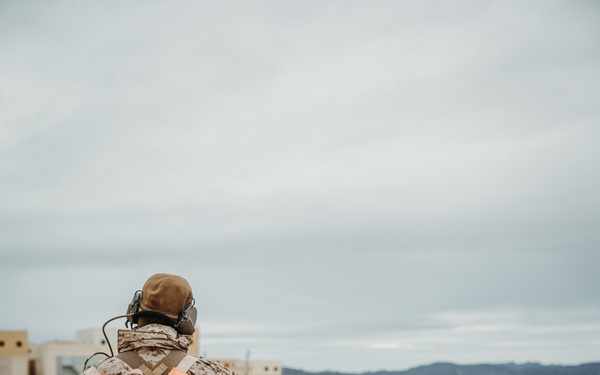 Marines with V2/6 conduct urban assaults and defensive operations at Range 220 during AFX for SLTE 2-24