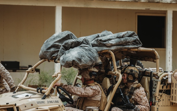 Marines with V2/6 conduct urban assaults and defensive operations at Range 220 during AFX for SLTE 2-24