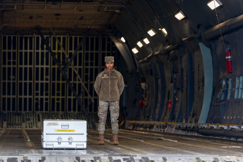 Air Force Mortuary Affairs Operations Airmen train for dignified transfer mission