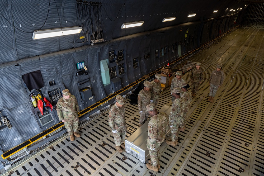 Air Force Mortuary Affairs Operations Airmen train for dignified transfer mission