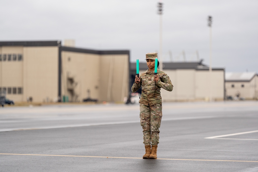 Air Force Mortuary Affairs Operations Airmen train for dignified transfer mission