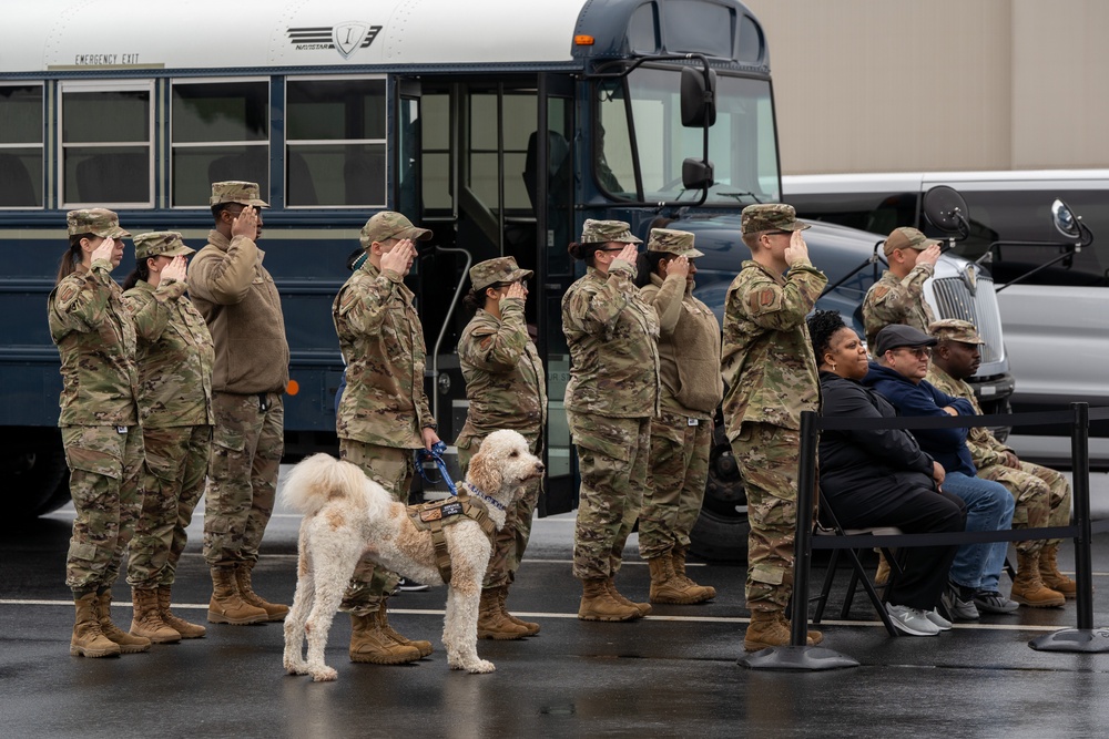 Air Force Mortuary Affairs Operations Airmen train for dignified transfer mission