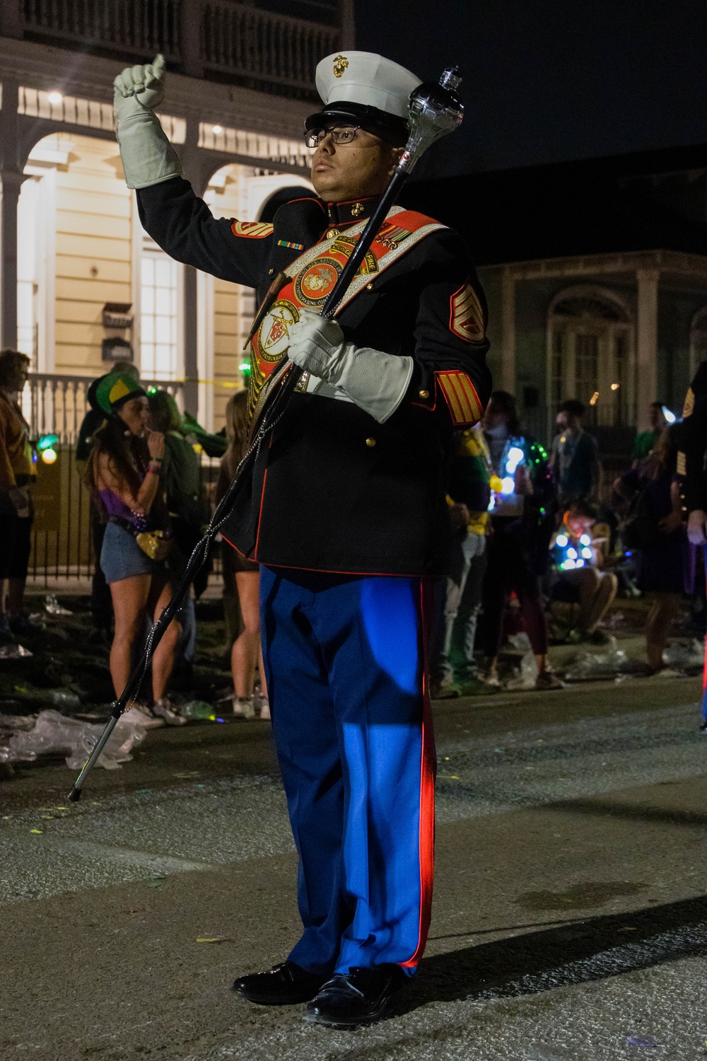 2d Marine Division Band Performs in the Krewe of Morpheus Parade 2024