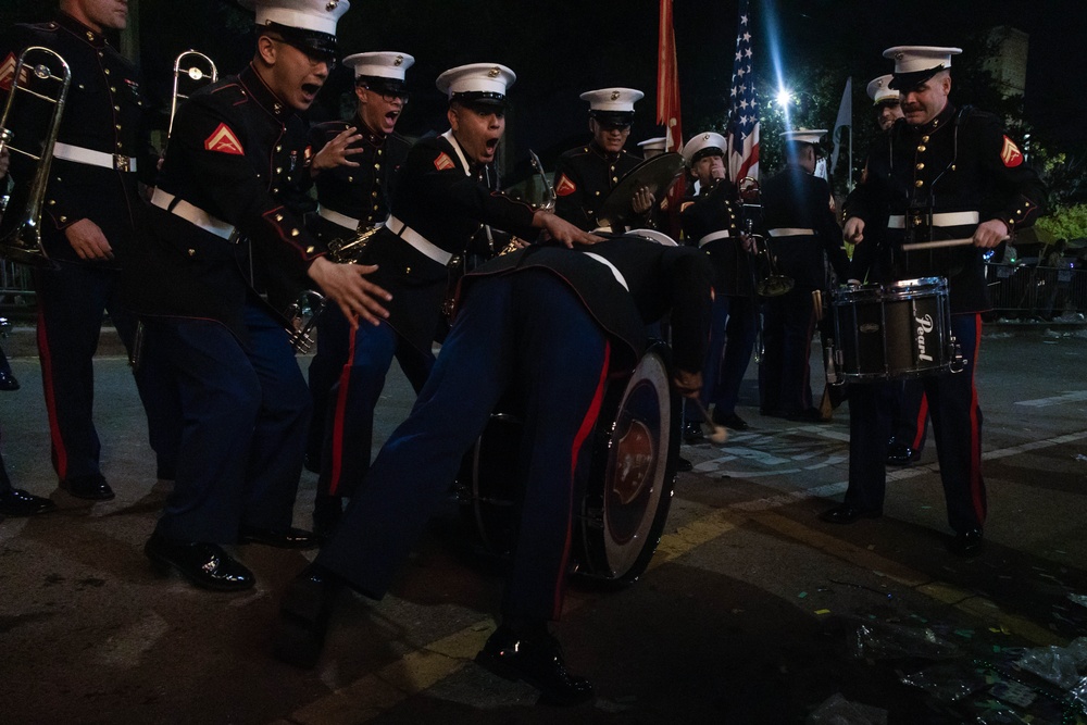 2d Marine Division Band Performs in the Krewe of Morpheus Parade 2024