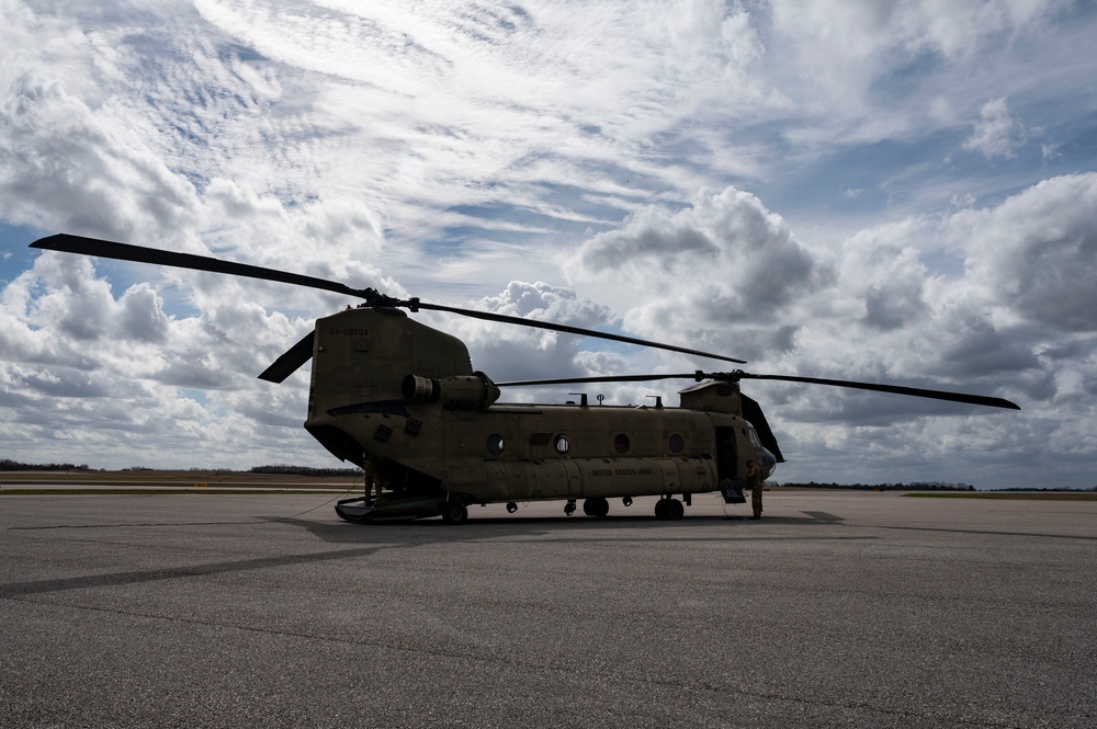 Wings of Blue Jump out of a Chinook