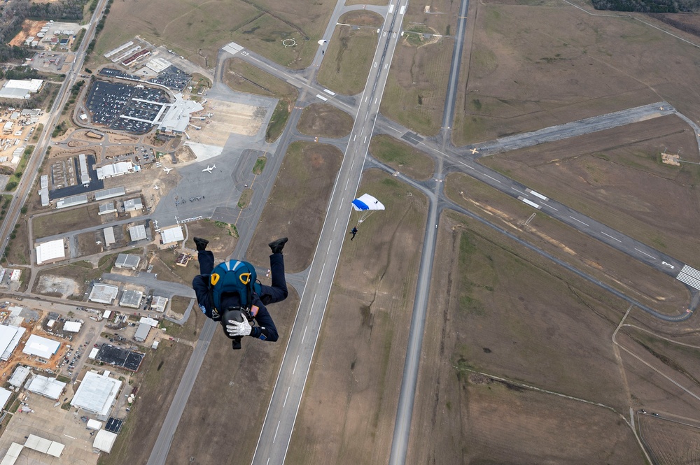 Wings of Blue Jump out of a Chinook