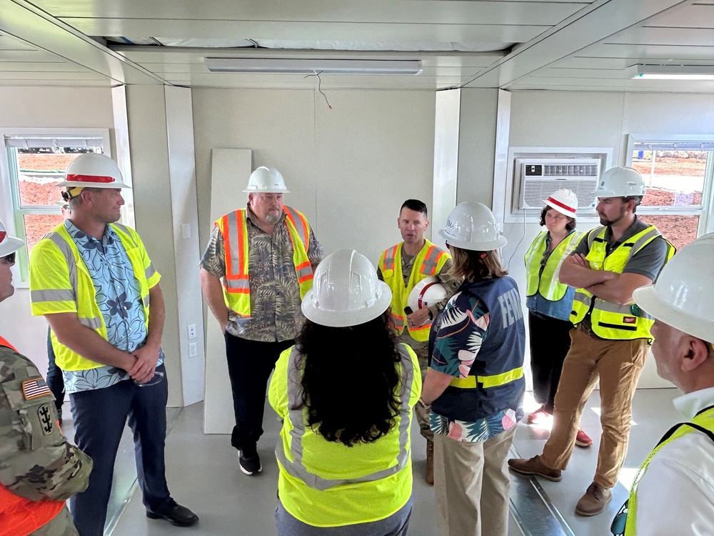 Temporary elementary school site visit