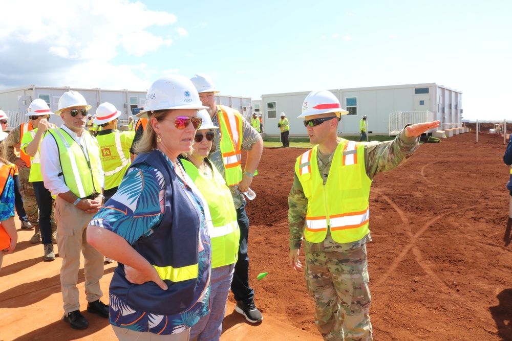Temporary Elementary School site visit in Lahaina