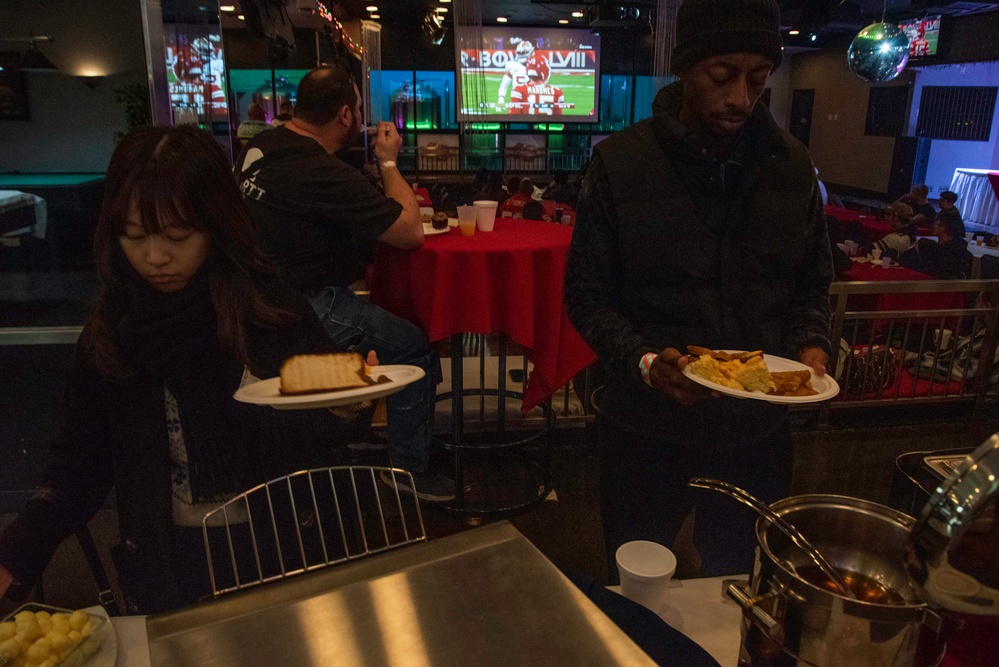 Yokosuka Sailors and Civilians Watch Super Bowl LV