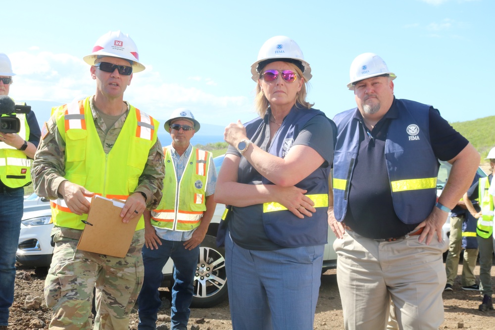 Site visit to temporary debris storage site in West Maui