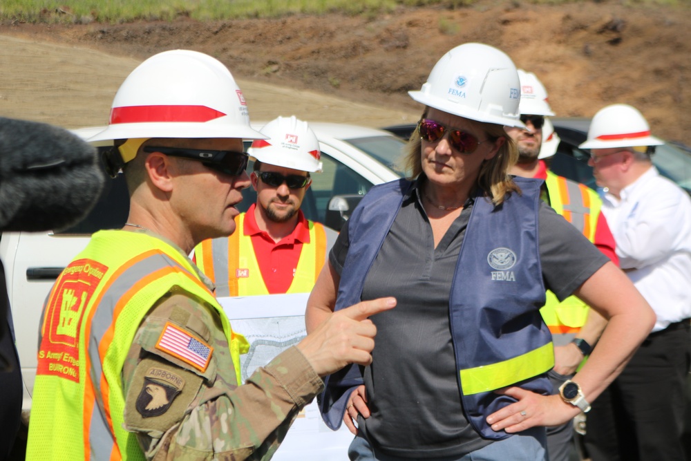 Site visit to temporary debris storage site in West Maui