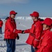 Coast Guard Cutter Polar Star (WAGB 10) crew receives Antarctic Service Medal on Ross Ice Shelf