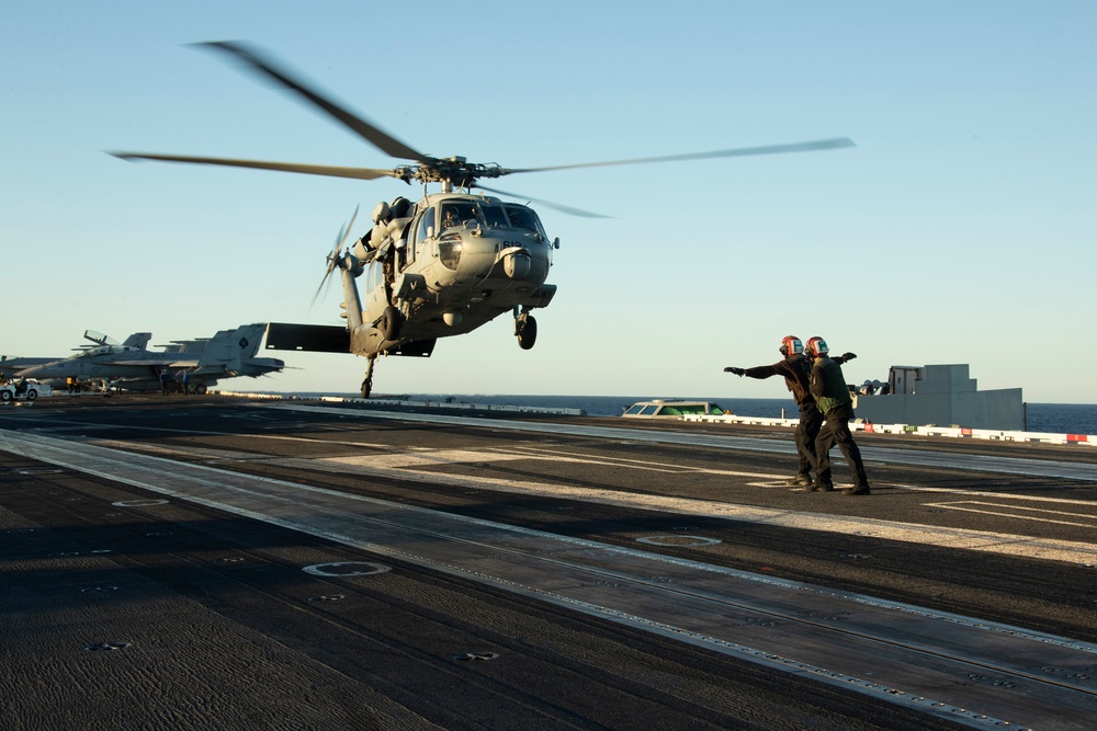 Abraham Lincoln conducts flight operations