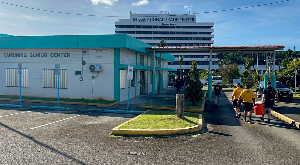 TR Sailors Help Clean Local Guam Senior Center