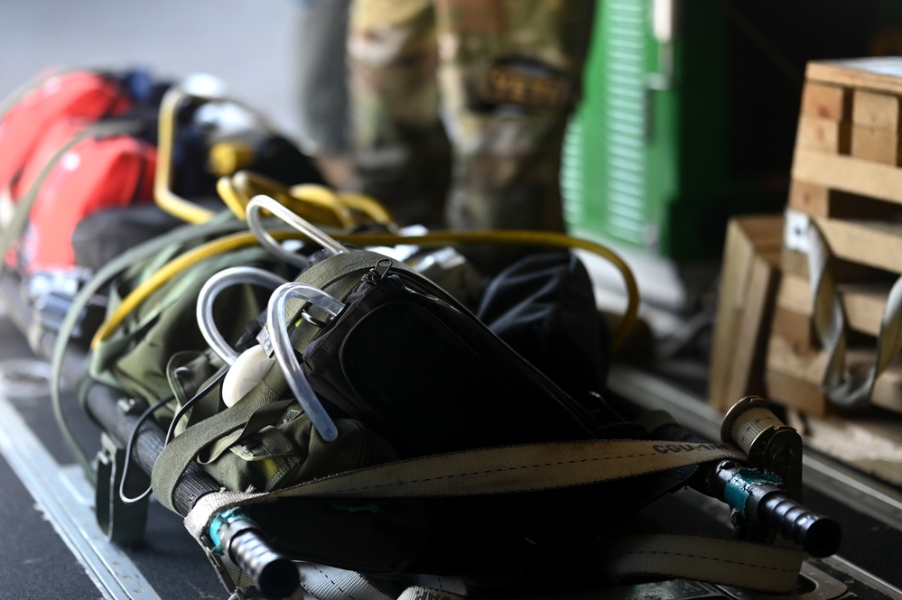 U.S., Australian and Japanese medical personnel conduct a Casualty Evacuation exercise during Cope North 24