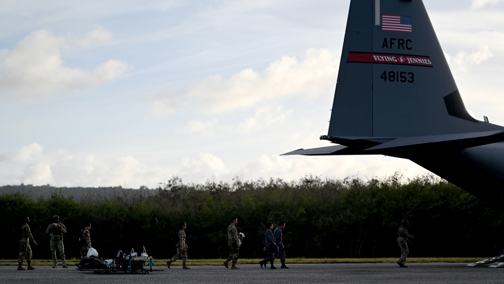 U.S., Australian and Japanese medical personnel conduct a Casualty Evacuation exercise during Cope North 24